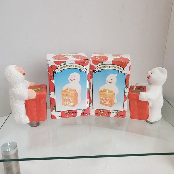 2) Hermitage Pottery 1995 Ceramic Ghost Mummy Candle Limited Edition vintage - Picture 12 of 12